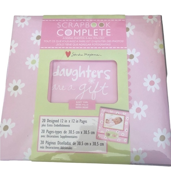 Sandra Magsamen Scrapbook Complete Baby Girl Pink Daisies 20 Pages Stickers Pink - Picture 1 of 16